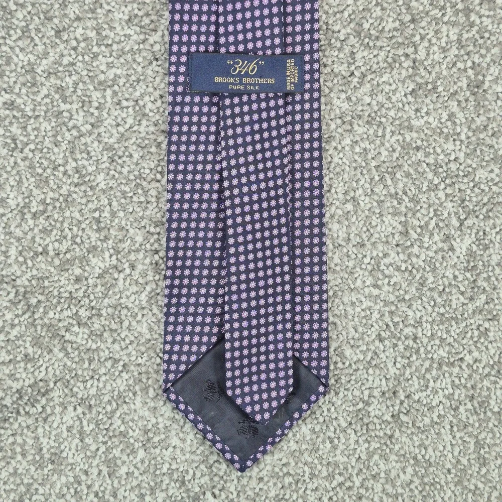 Brooks Brothers Necktie 100% Silk Purple Flower Print
